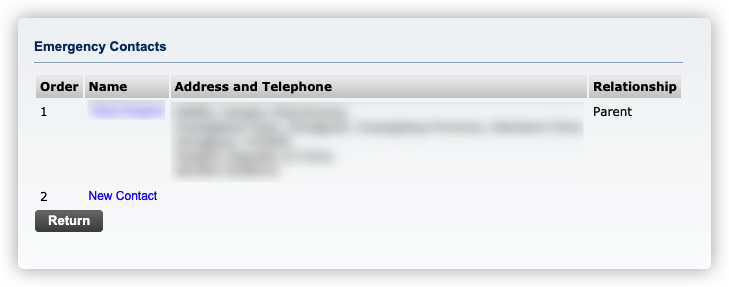 3. Emergency Contact Details